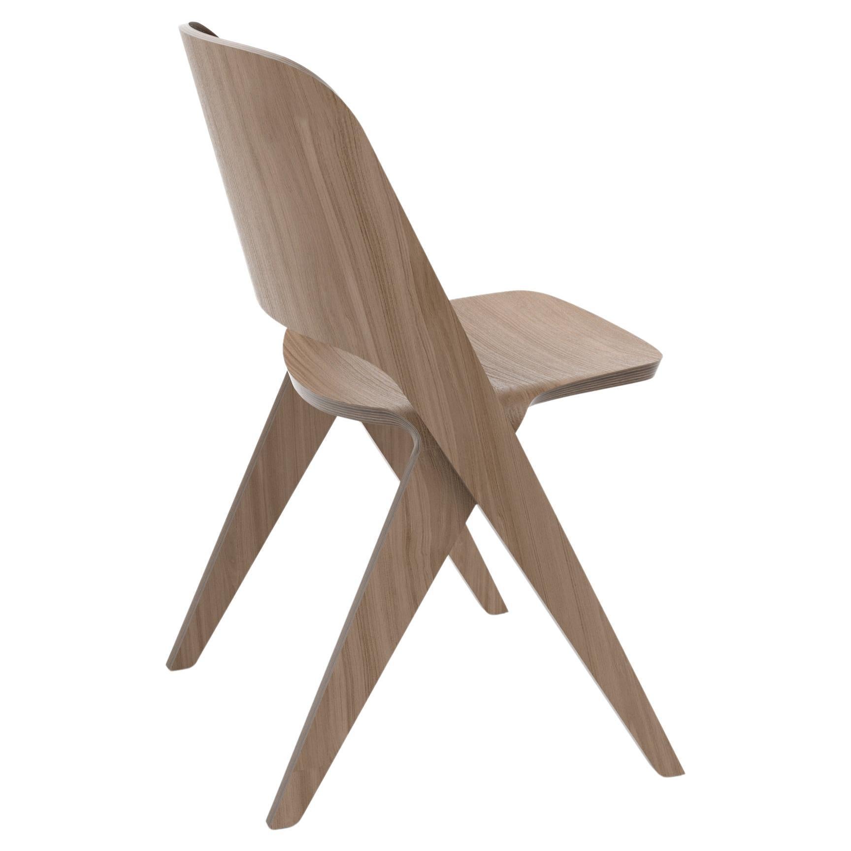 Scandinavian Modern Chair 'Lavitta' by Poiat, Dark Oak For Sale