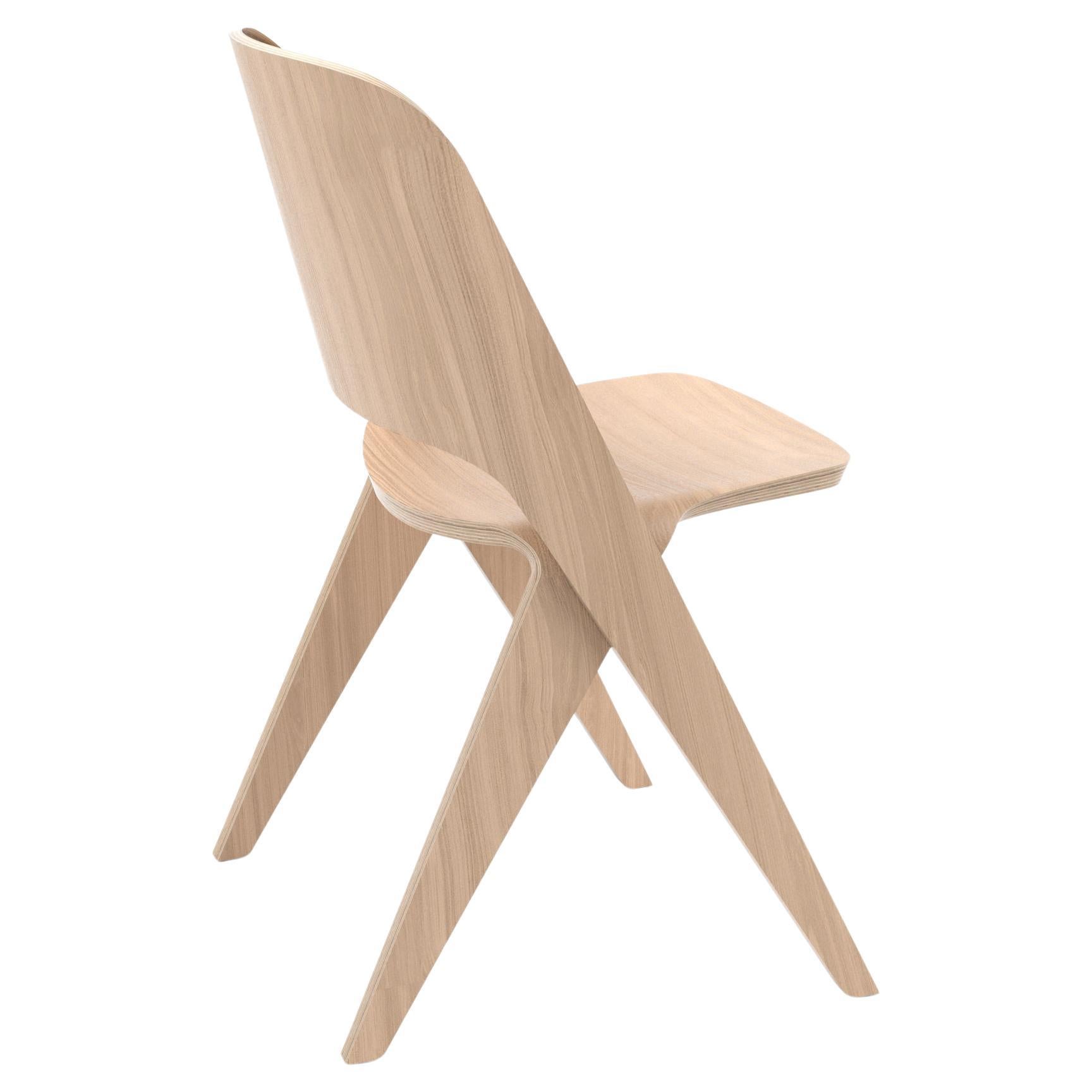 Chaise moderne scandinave Lavitta en chêne de Poiat