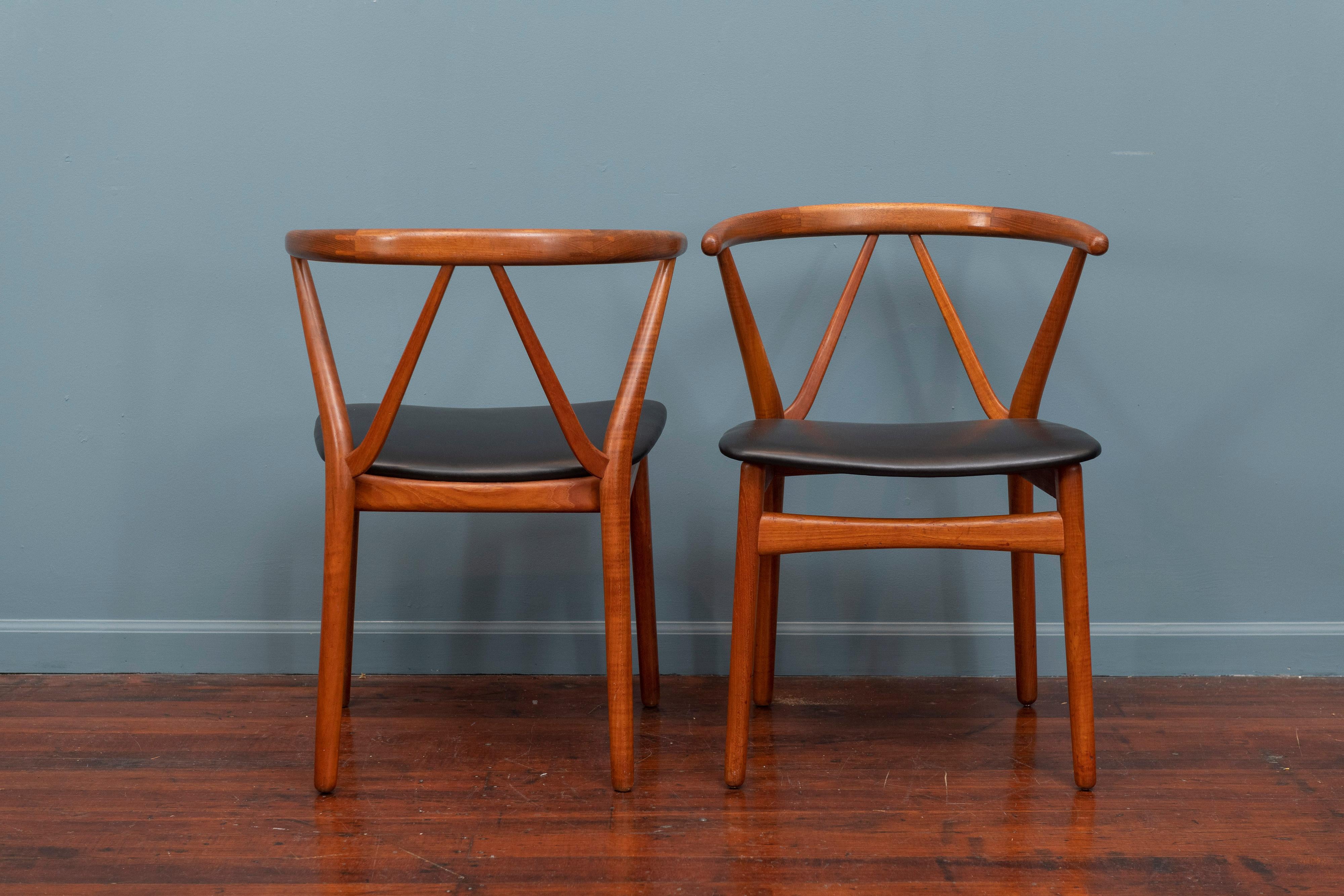 Scandinavian Modern Chairs by Henning Kjaernulf for Bruno Hansen 1