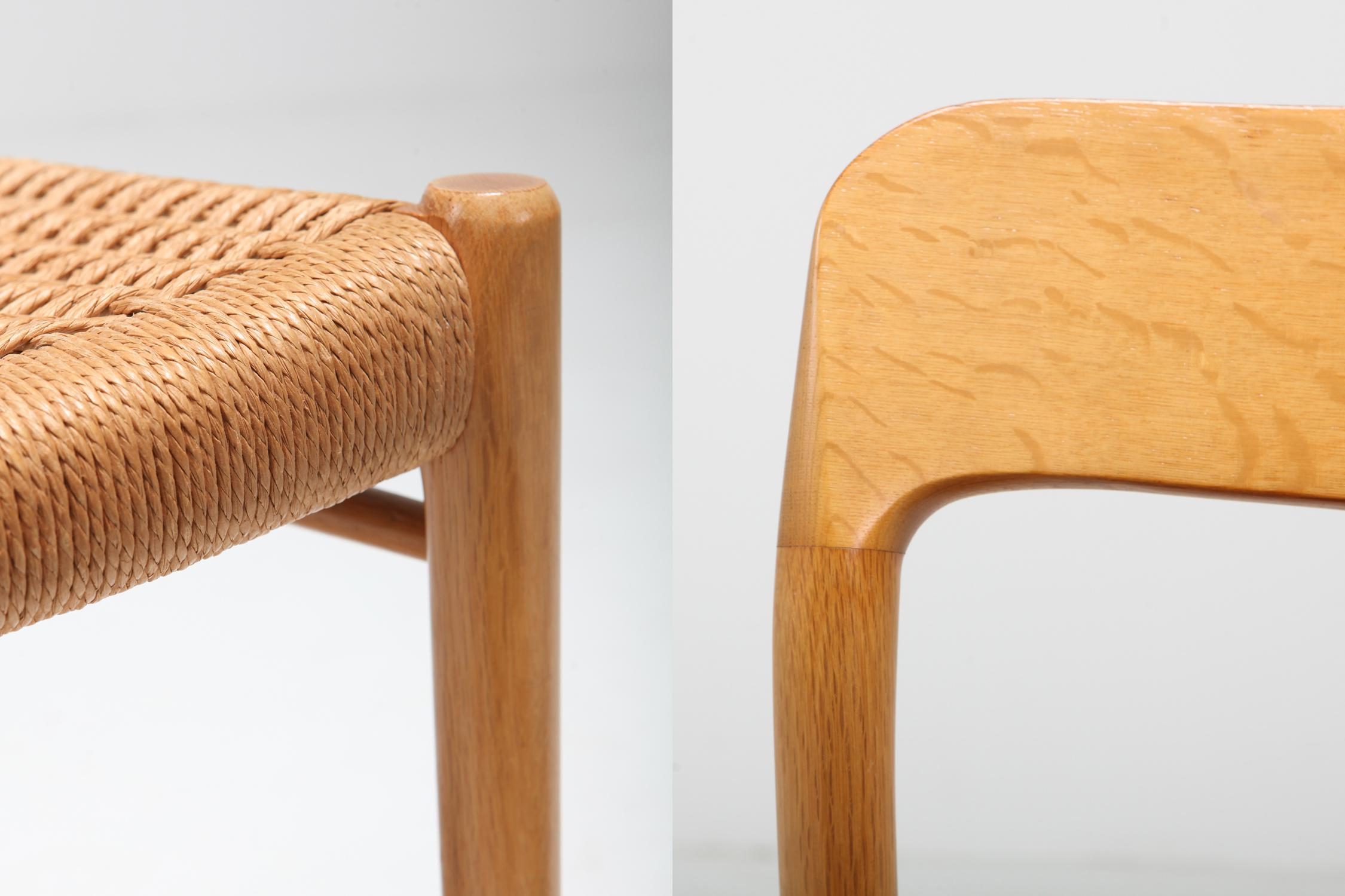 Scandinavian Modern Chairs in Oak by N.O. Möller for J.L. Moller 1