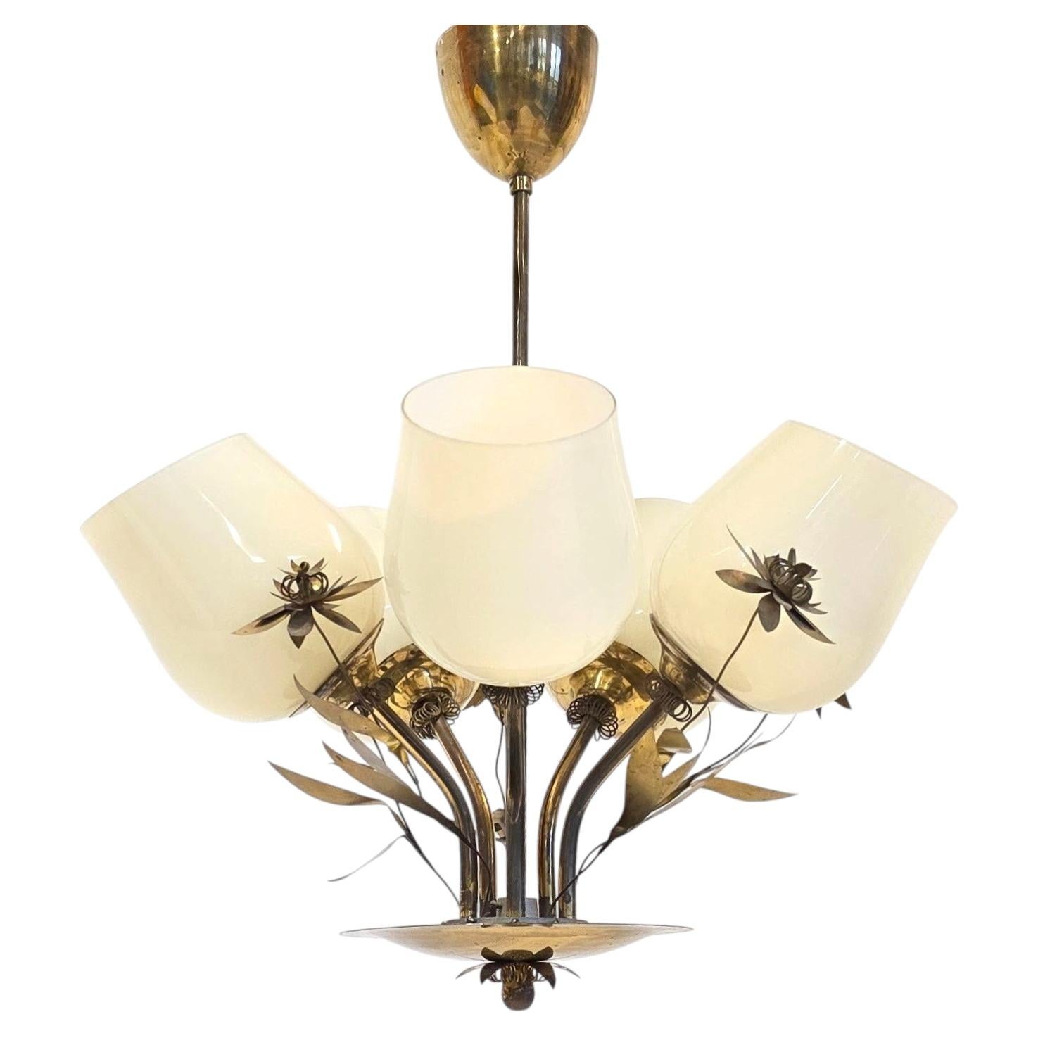 The Modern Scandinavian Oy Chandelier par Orno Oy, 1950's Model 501-3-5