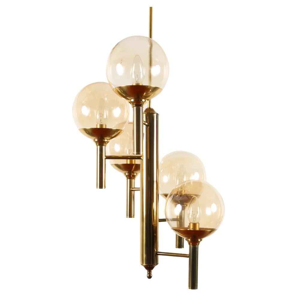 Scandinavian Modern Chandelier by Svend Mejlstrøm for Mejlstrøm Belysning, 1960s For Sale