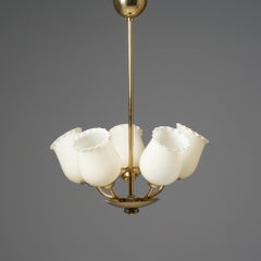 Scandinavian Modern Chandelier in Style of Paavo Tynell, Finland, 1950s