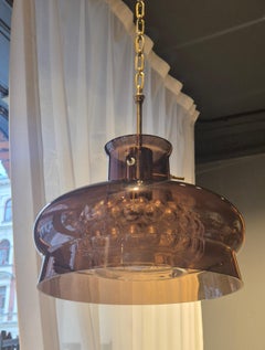 Classico moderno scandinavo, pendente in vetro di Carl Fagerlund per Orrefors, anni '70