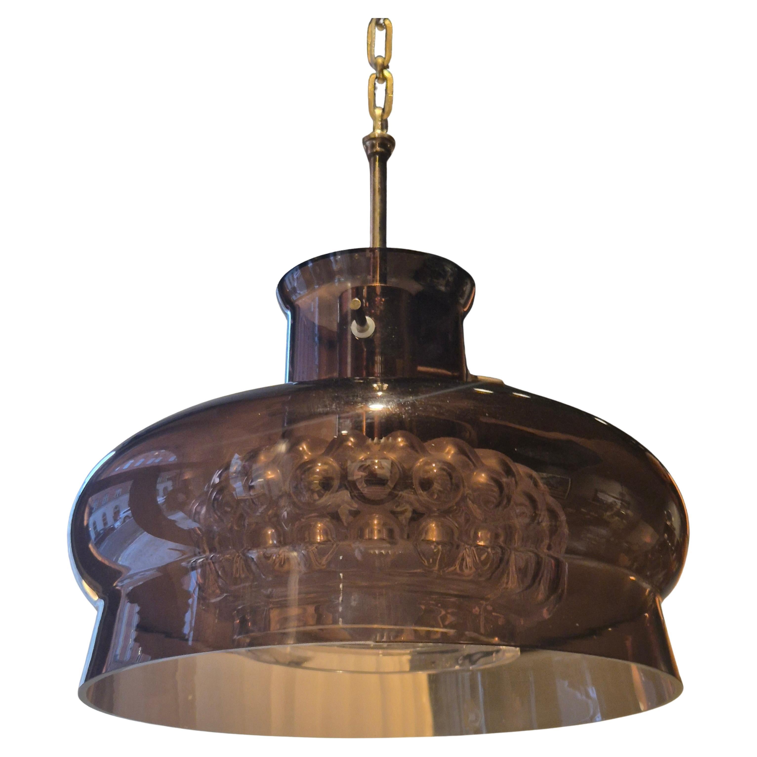 Scandinavian Modern Classic, Glass pendant by Carl Fagerlund for Orrefors, 1970s For Sale