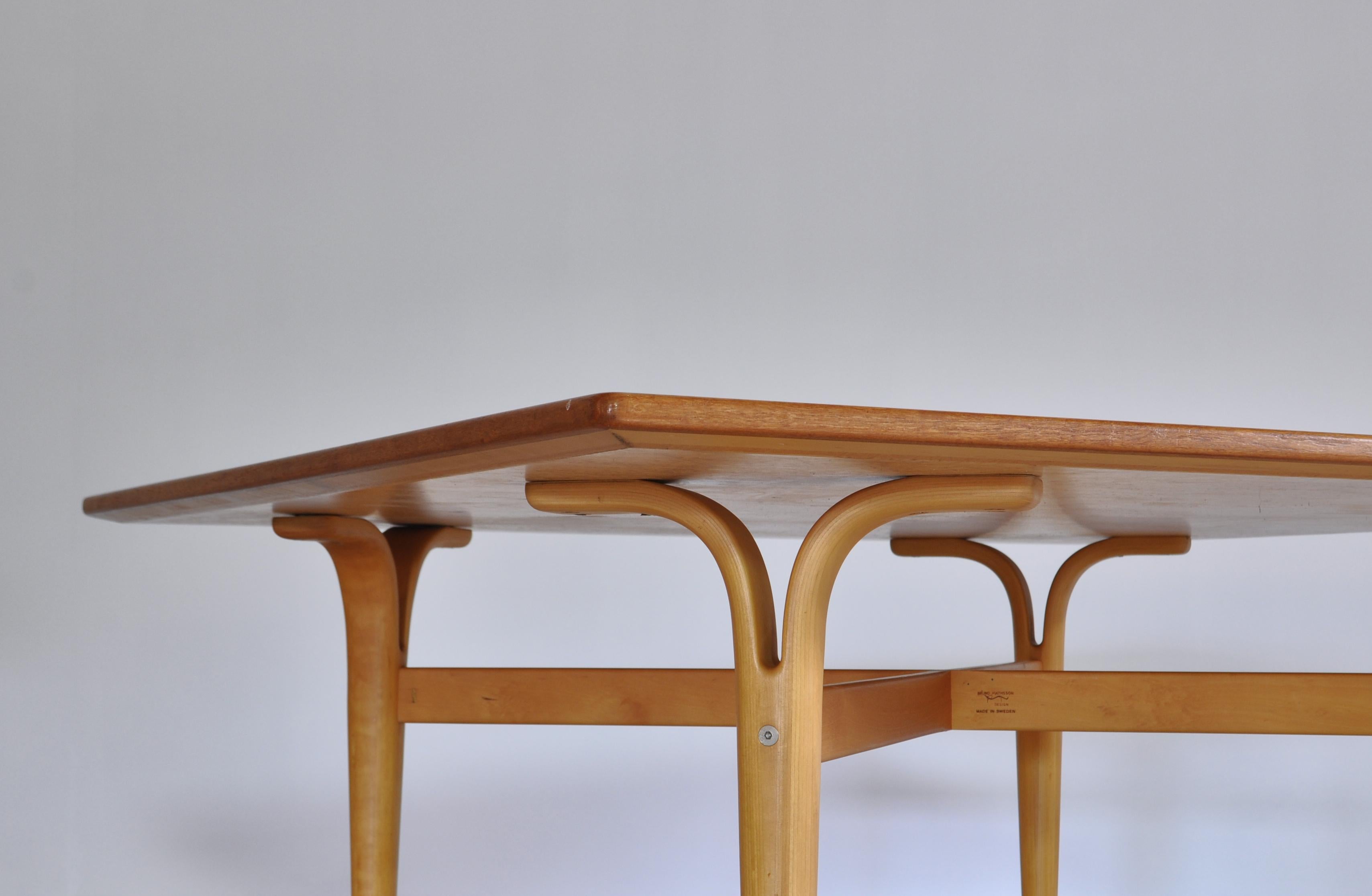 Scandinavian Modern Cleft-Leg Table by Bruno Mathsson for Karl Mathsson, 1961 1