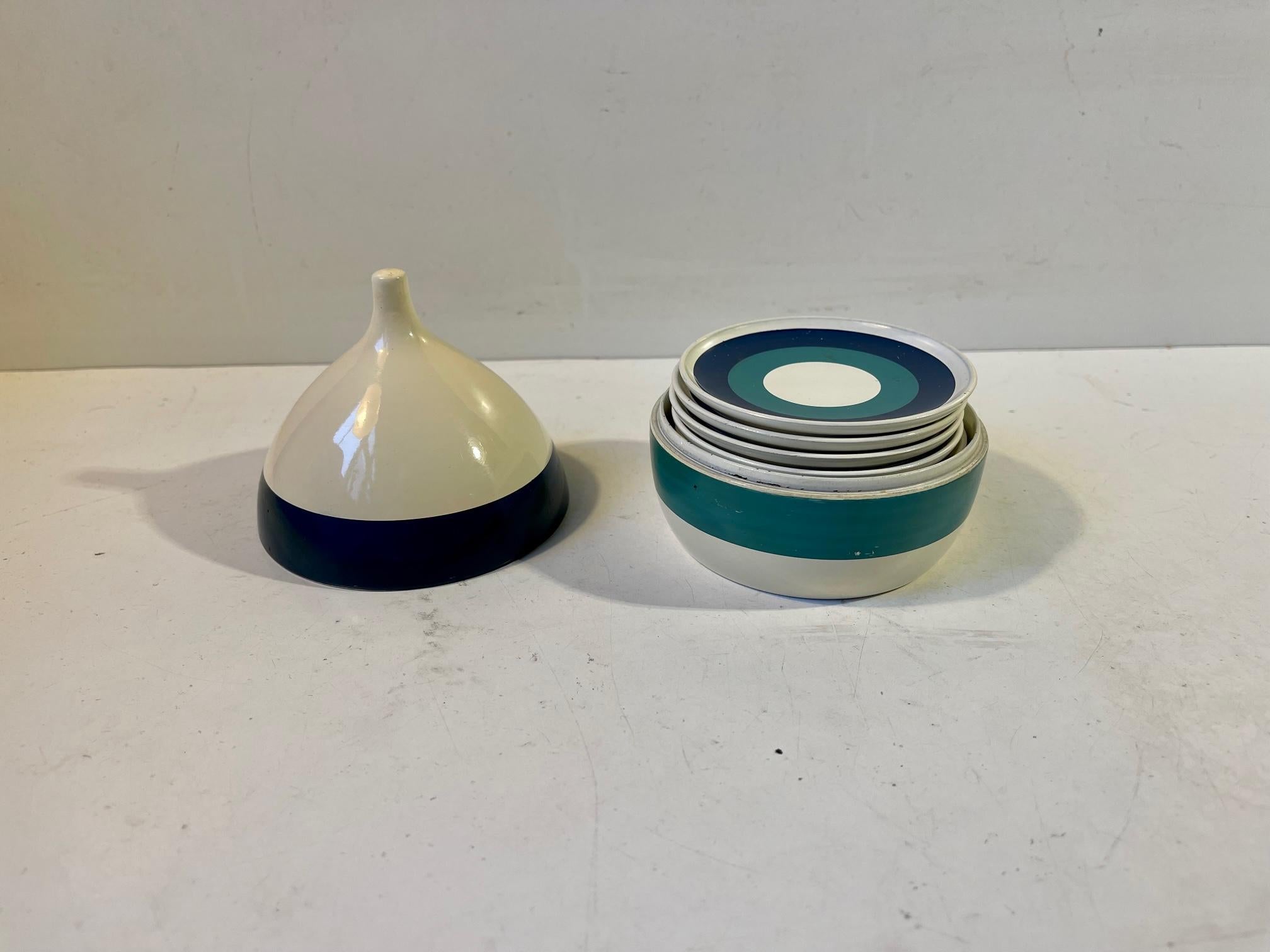 Danish Scandinavian Modern Coasters by Laurids Lønborg, 1960s, Set of 10