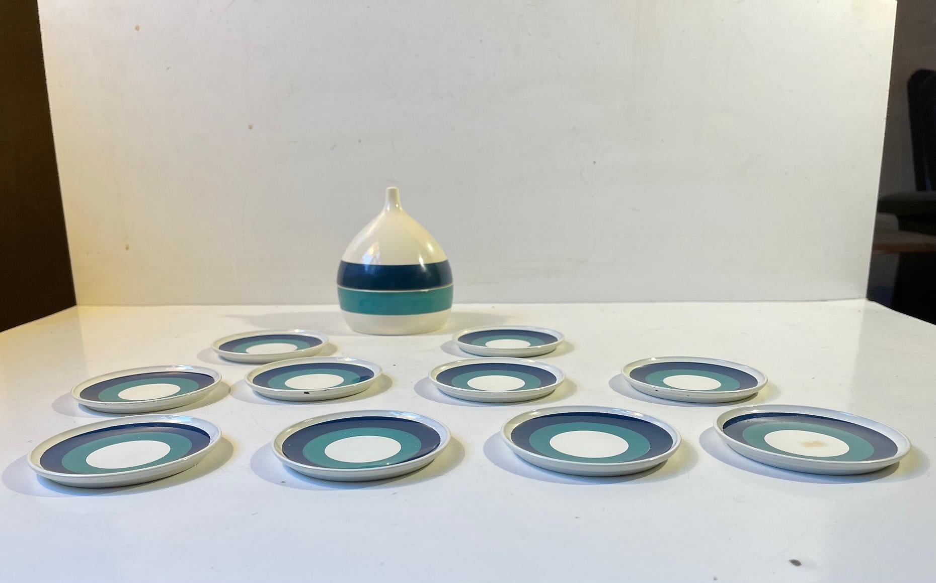 Resin Scandinavian Modern Coasters by Laurids Lønborg, 1960s, Set of 10