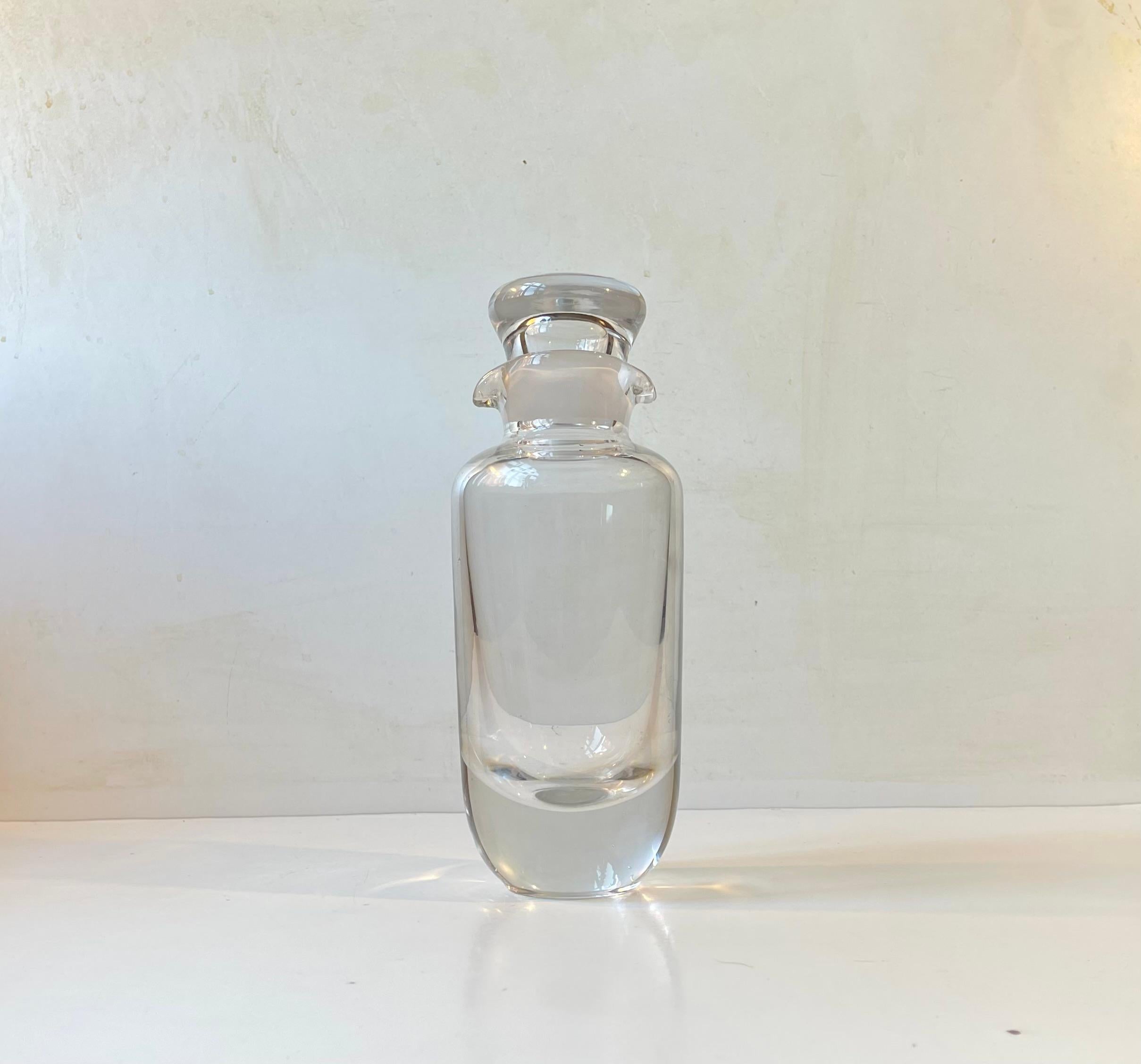 Scandinavian Modern Cocktail Shaker in Crystal Glass In Good Condition For Sale In Esbjerg, DK