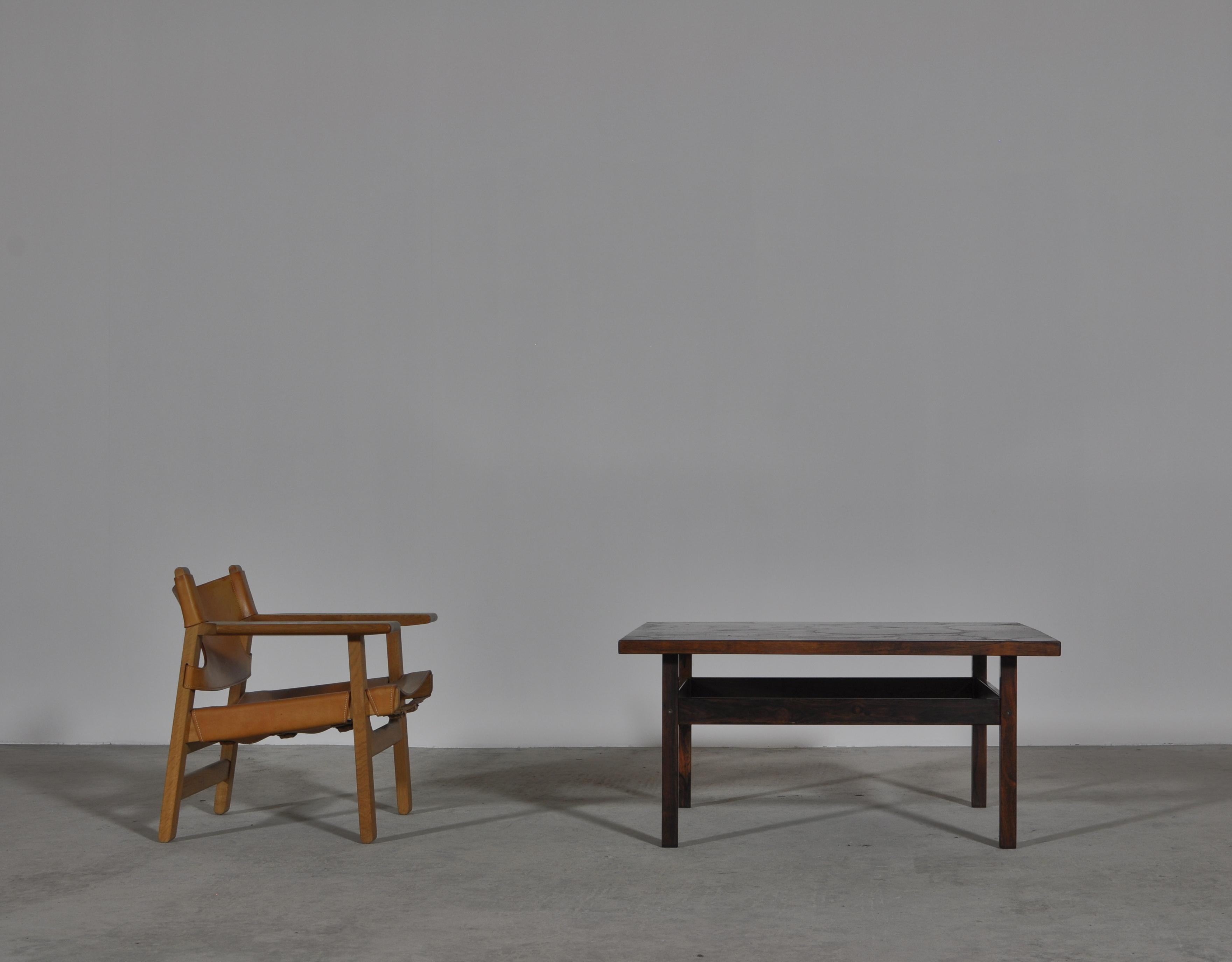 Scandinavian Modern Coffee Table by Erling Viksjö in Rosewood and Terrazzo 8