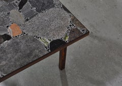 Scandinavian Modern Coffee Table by Erling Viksjö in Rosewood and Terrazzo