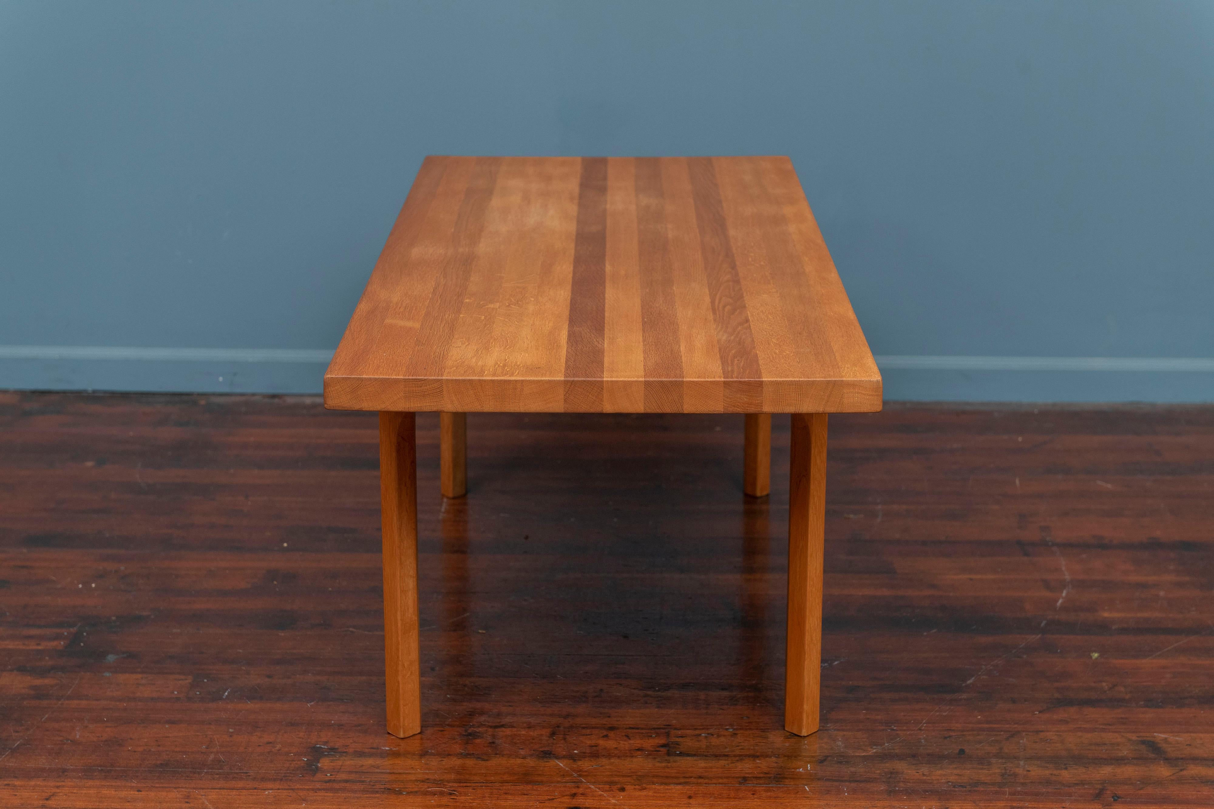 Oak Scandinavian Modern Coffee Table by Iilum Wikkelso for Mikael Laursen