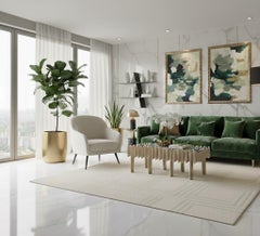 Scandinavian Modern Coffee Table by Sordile, Oak Marquetry