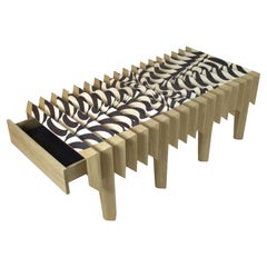 Scandinavian Modern Coffee Table by Sordile, Oak Marquetry
