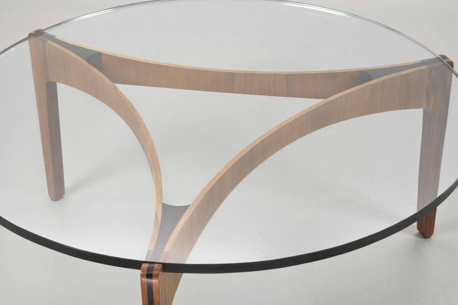 Mid-Century Modern Scandinavian Modern Rosewood coffee Table by Sven Ellekaer 1960s Danish Design