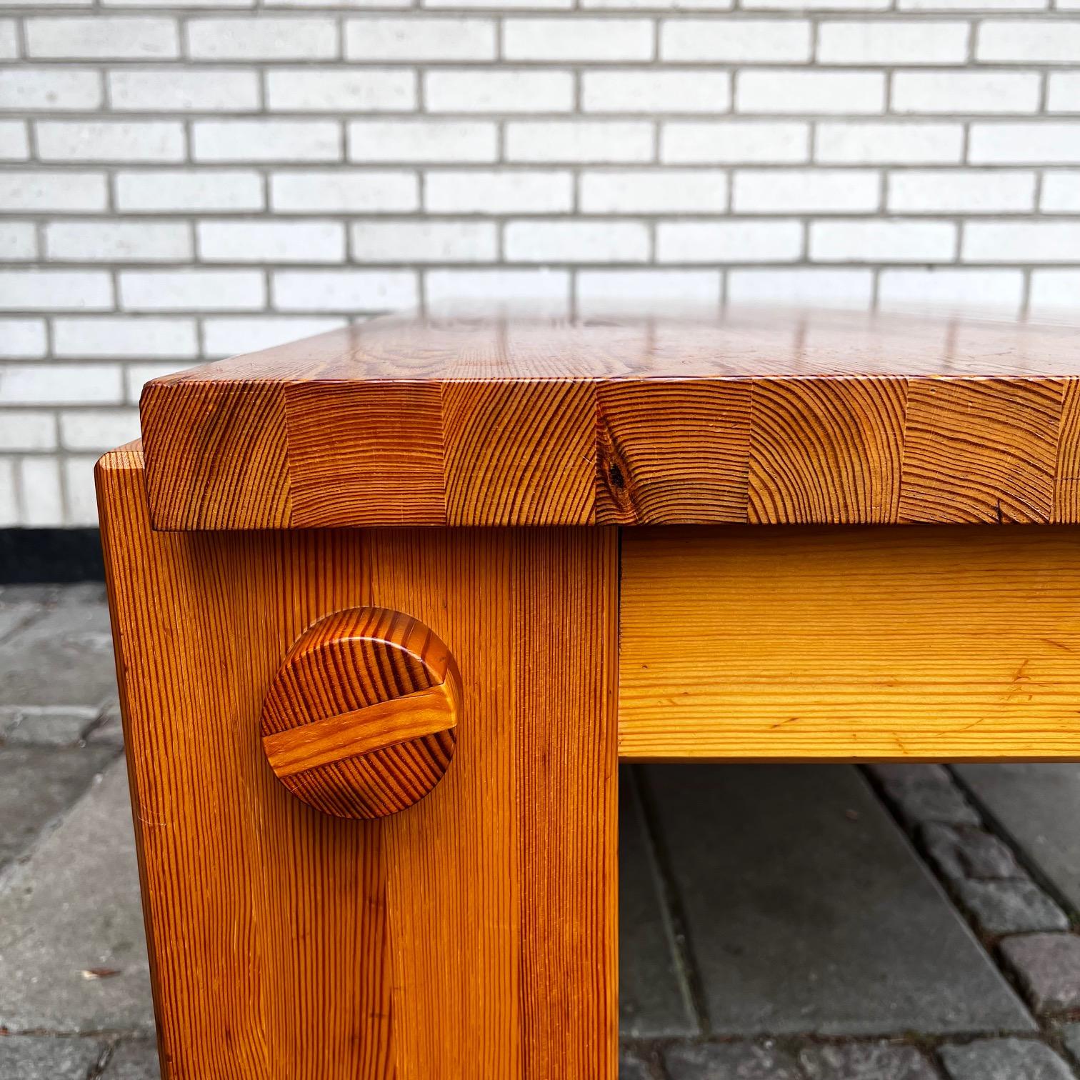 Pine Scandinavian Modern Coffee Table by Yngve Ekström for Swedese, 1970s For Sale