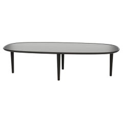 Tavolino moderno scandinavo 'Fiori' 140, Black Oak