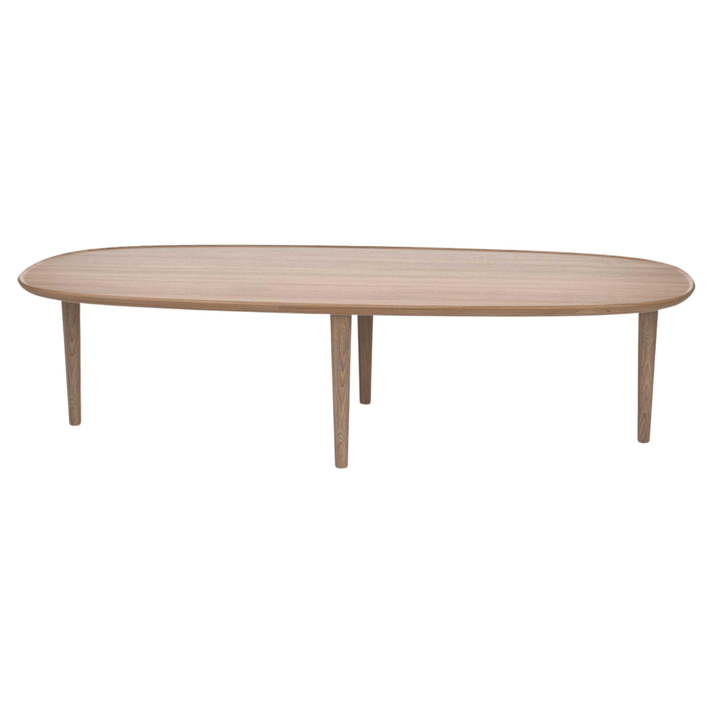 Table basse moderne scandinave Fiori 140 en chêne foncé