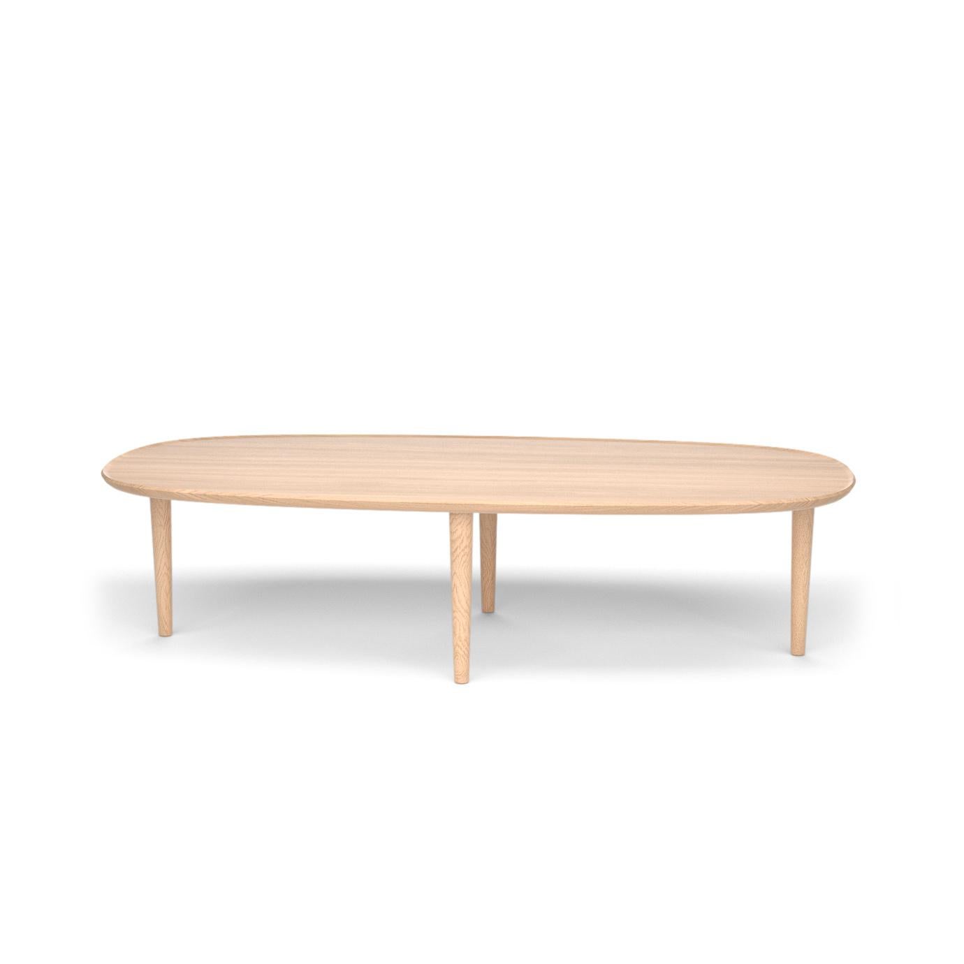 Chêne Table basse scandinave moderne « Fiori » 140, en chêne en vente