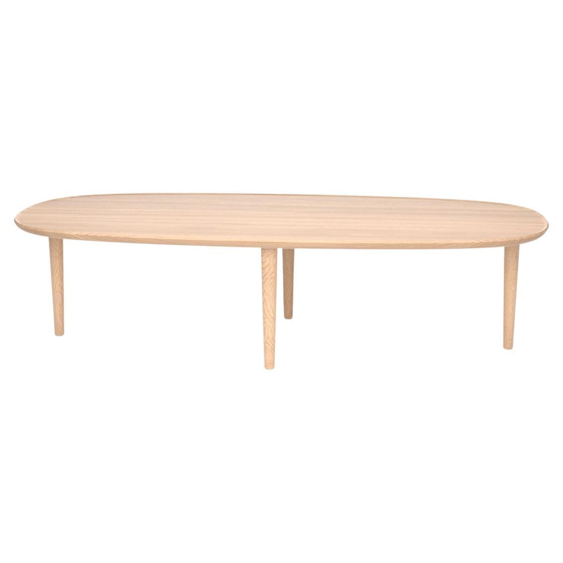 Table basse scandinave moderne « Fiori » 140, en chêne en vente