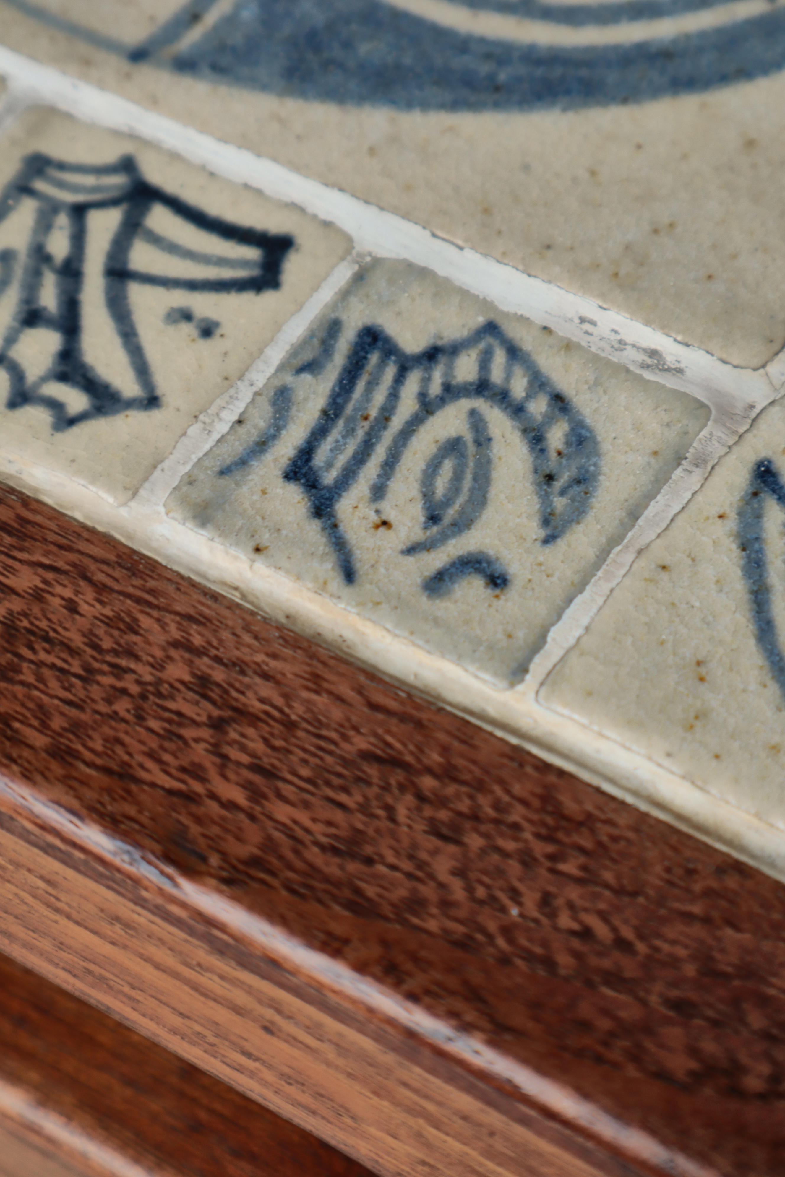 Scandinavian Modern Coffee Table in Teak & Ceramic Tiles by Søren Horn, 1950s en venta 7