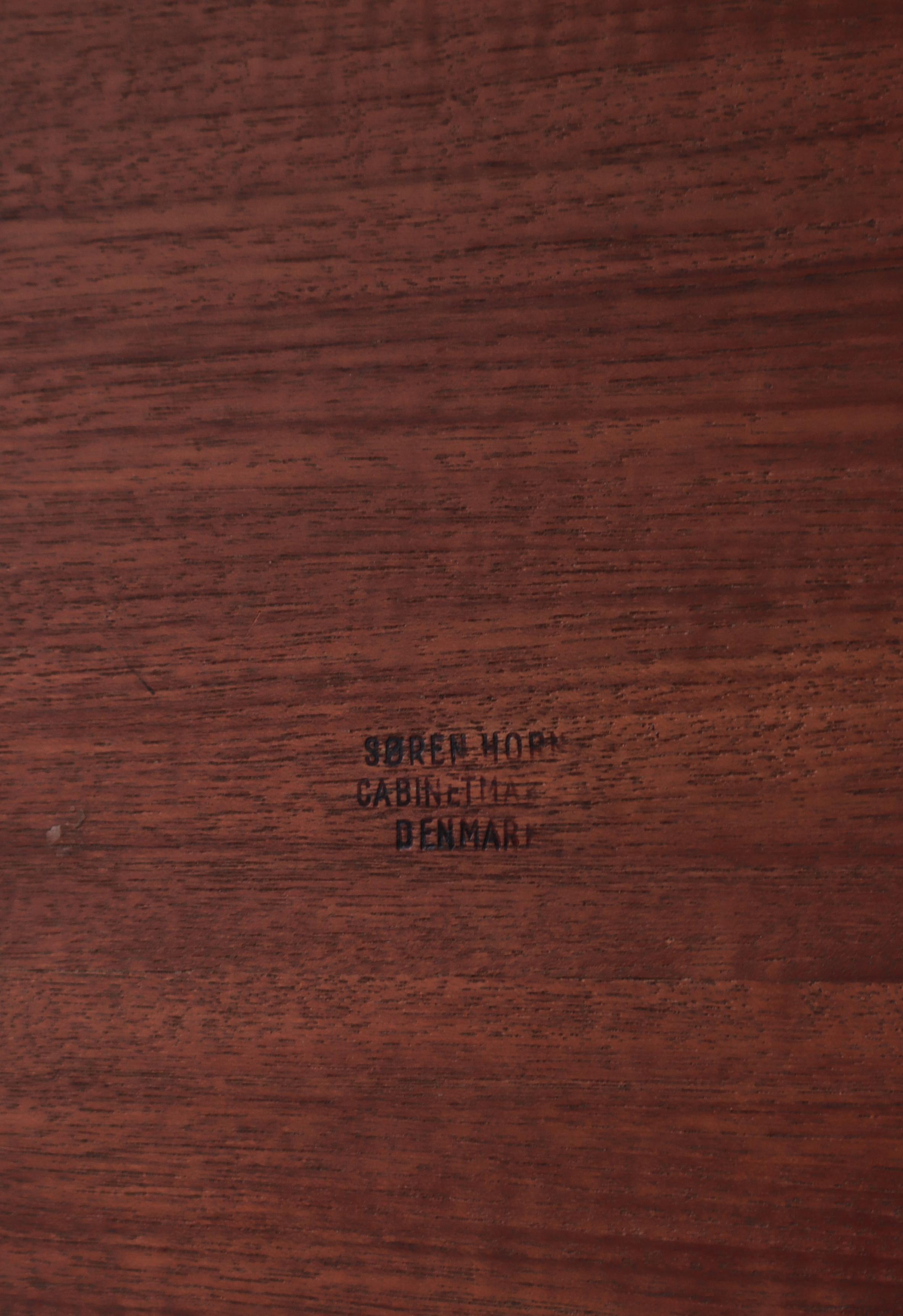 Scandinavian Modern Coffee Table in Teak & Ceramic Tiles by Søren Horn, 1950s en venta 8