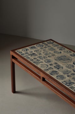 Tavolino da caffè The Modern Scandinavian in teak e piastrelle di ceramica di Søren Horn, anni '50