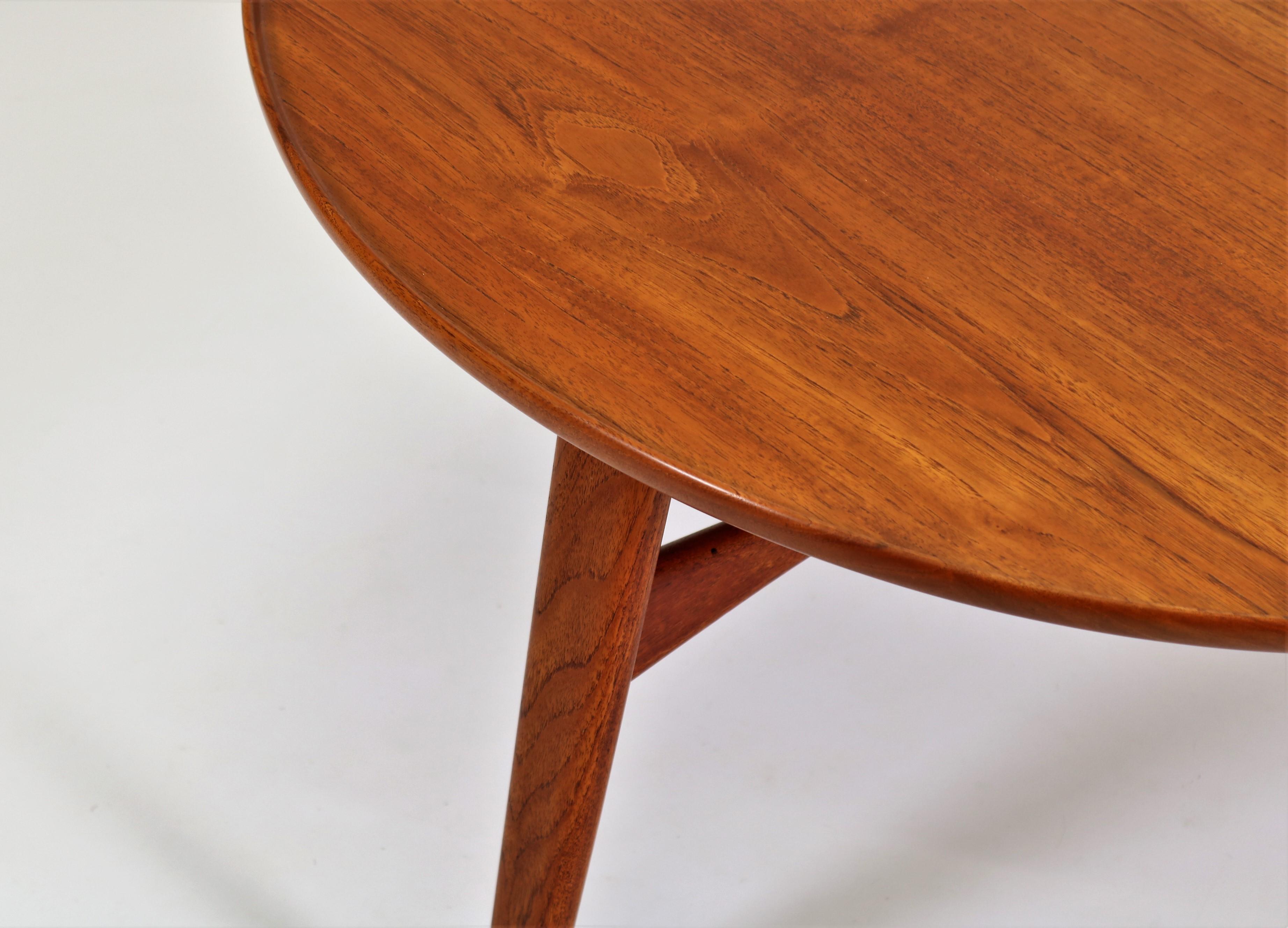 Danish Scandinavian Modern Coffee Table in Teakwood by Ejner Larsen & A. Bender Madsen
