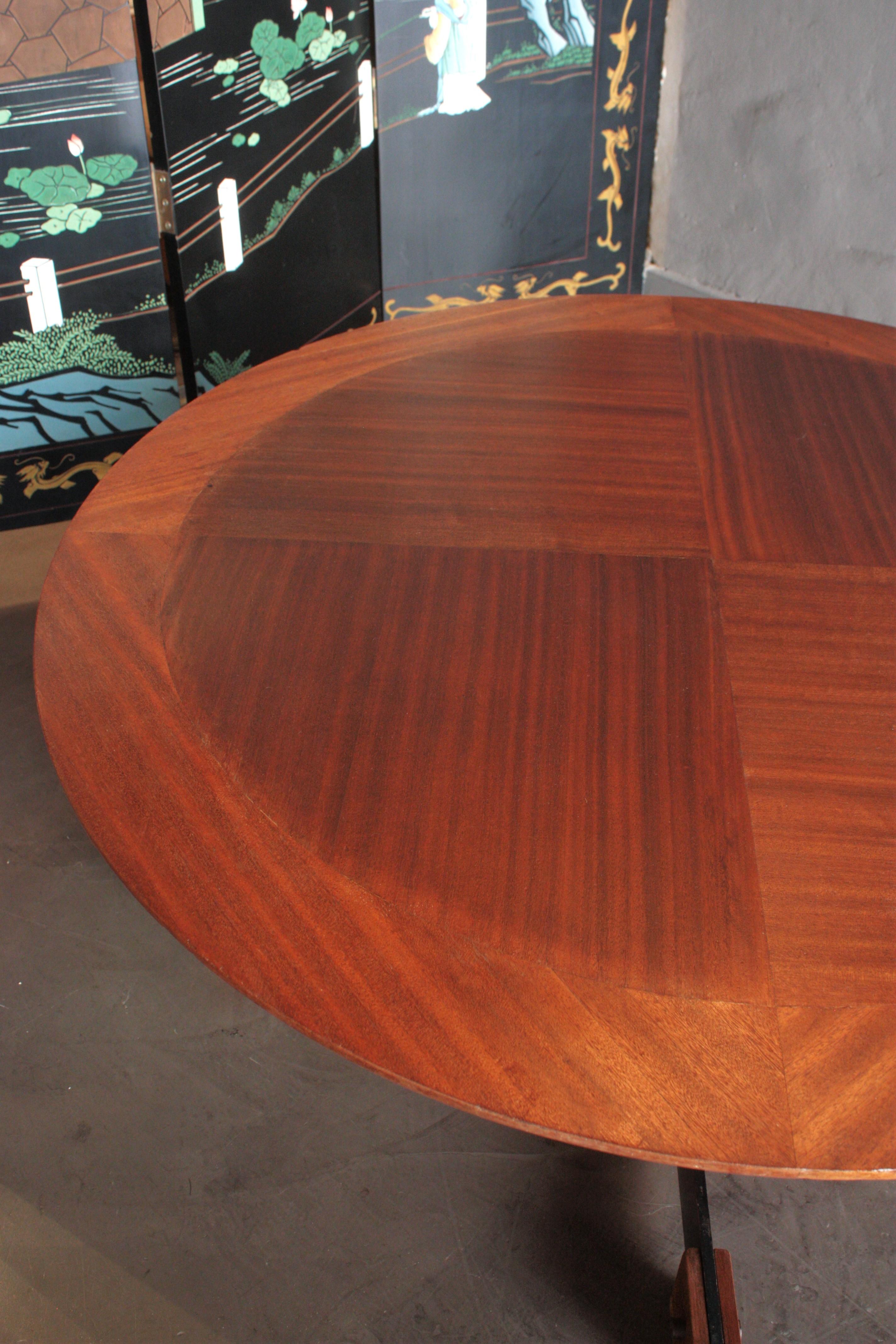 Table basse scandinave moderne en bois et en fer en vente 8