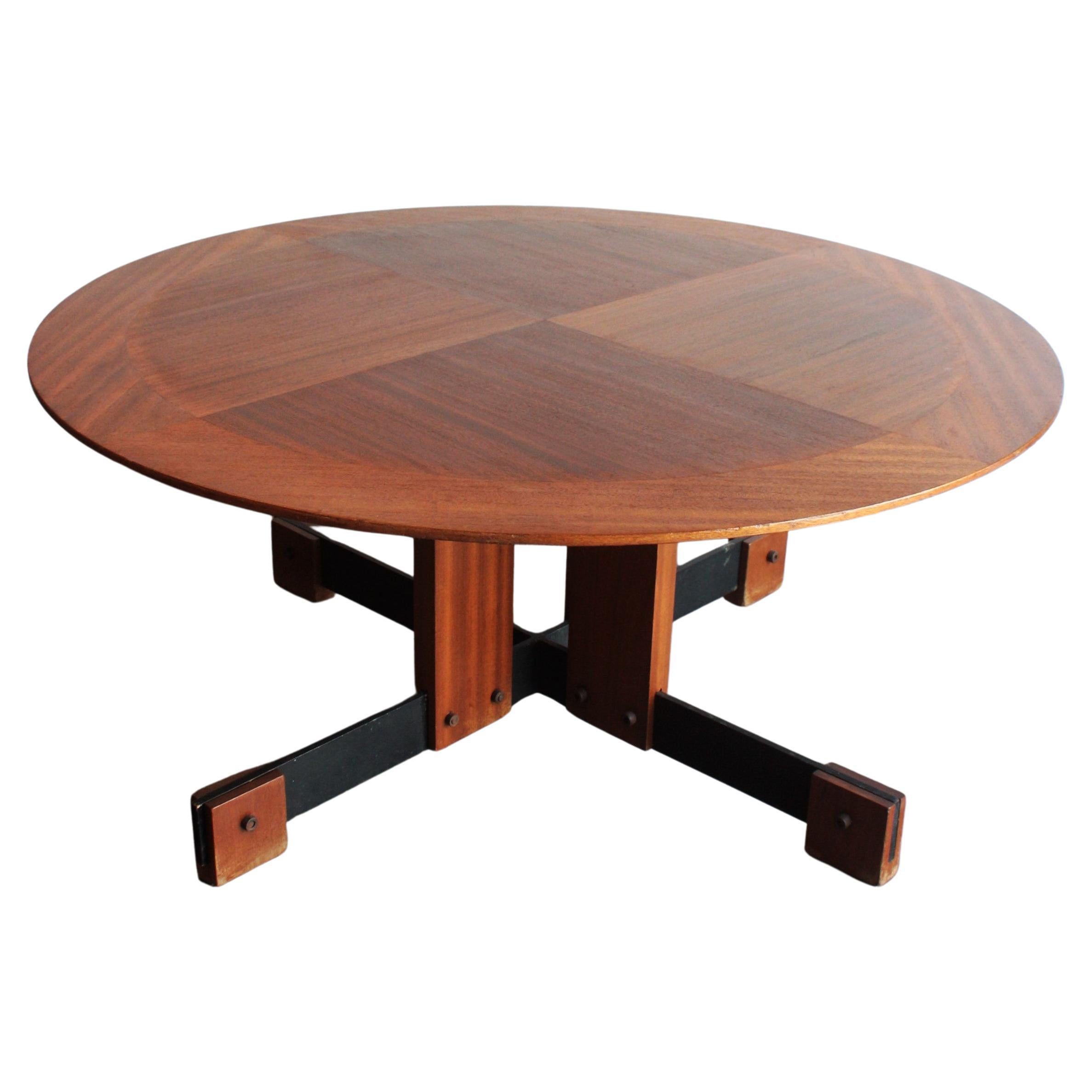 Fait main Table basse scandinave moderne en bois et en fer en vente