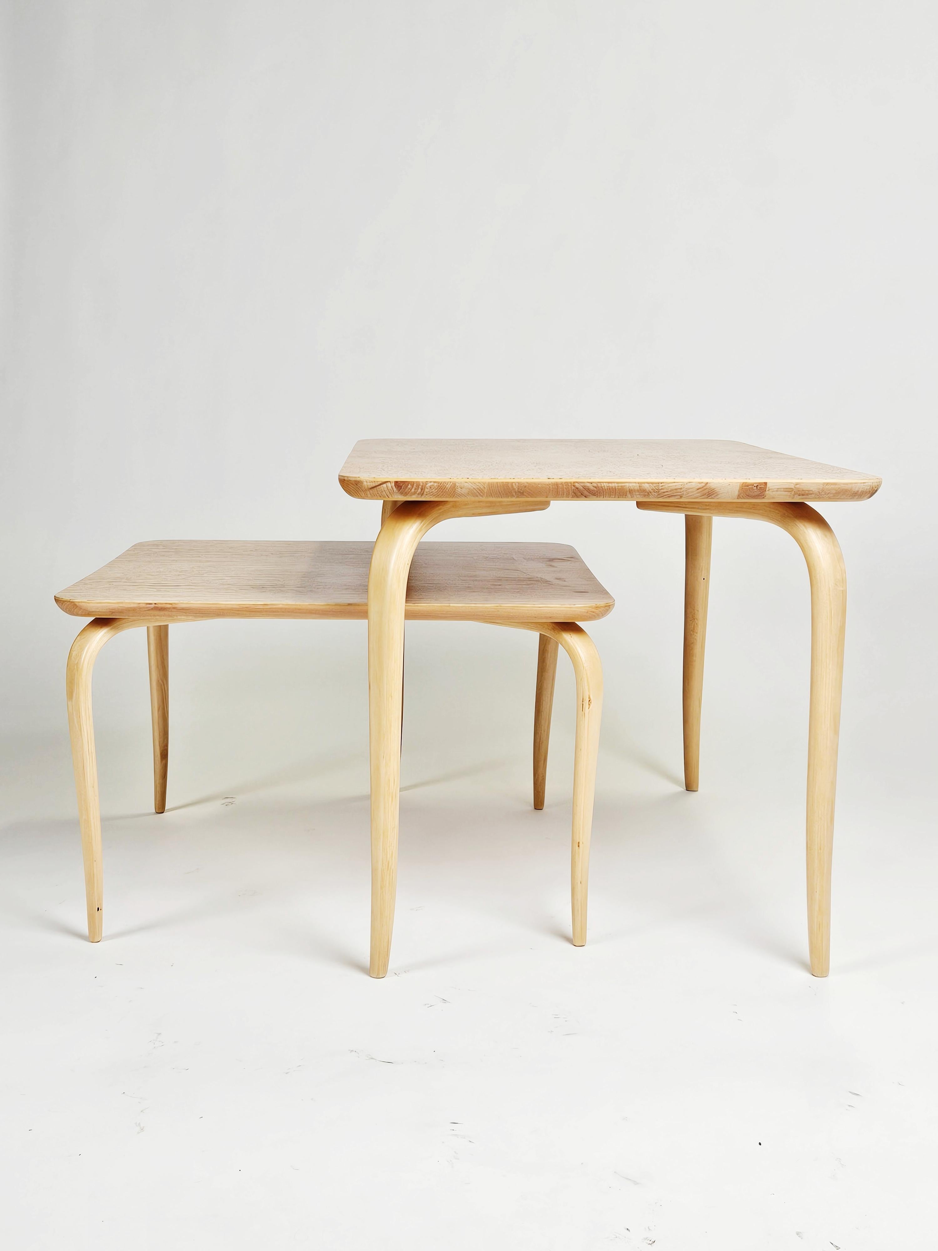 Swedish Scandinavian modern coffee tables 'Annika' by Bruno Mathsson, Sweden, 1950s For Sale