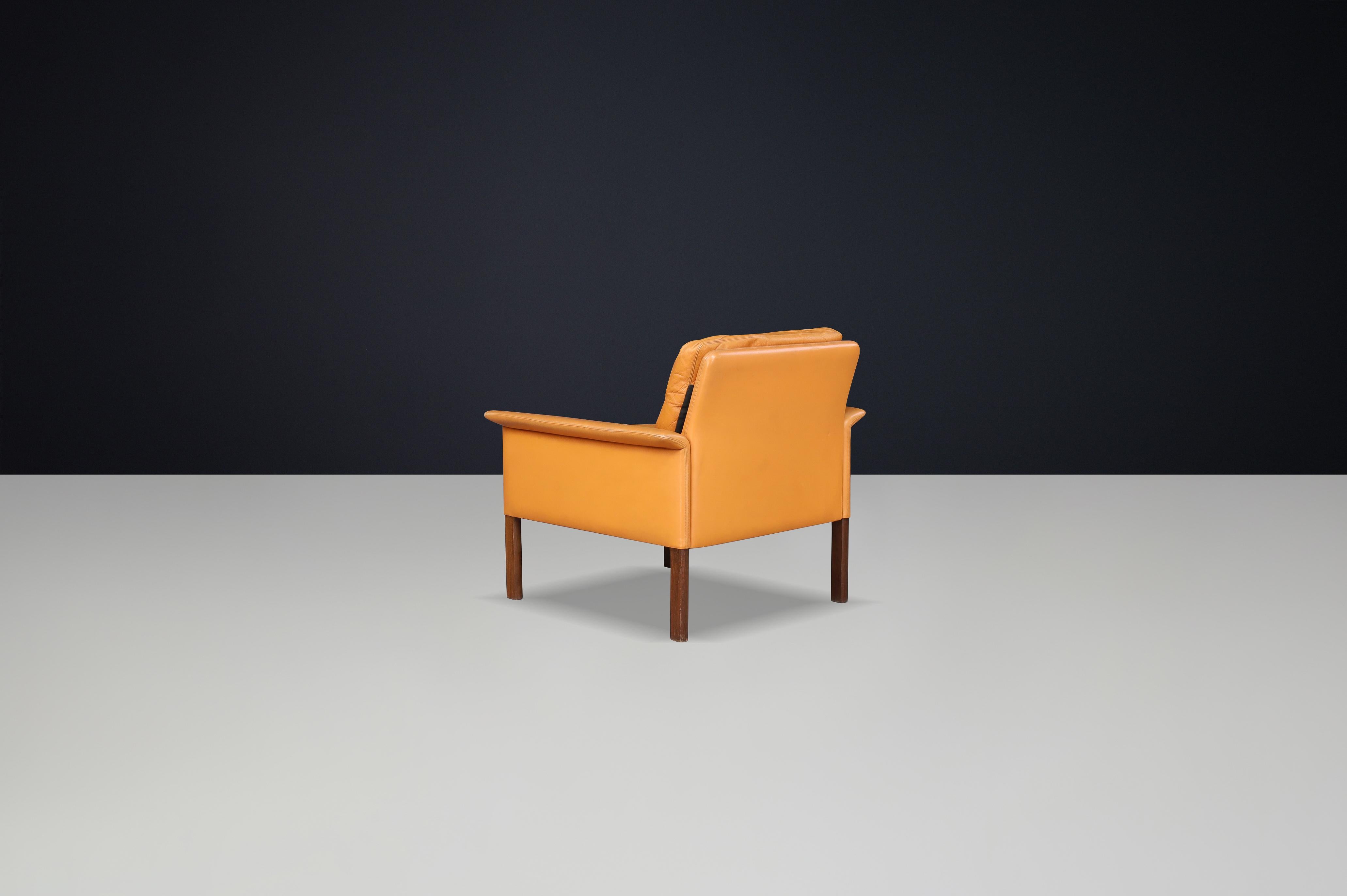 Chaise longue en cuir cognac The Moderns Modernity de Hans Olsen pour CS Møbler Bon état - En vente à Almelo, NL