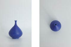Petit vase de collection scandinave moderne en grès cobalt de Gunnar Borg