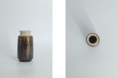 Petit vase de collection scandinave moderne en grès émaillé n° 5 de Gunnar Borg