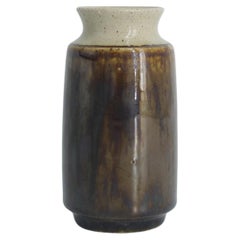 Retro Scandinavian Modern Collectible Small Glazed Stoneware Vase No.5 by Gunnar Borg 