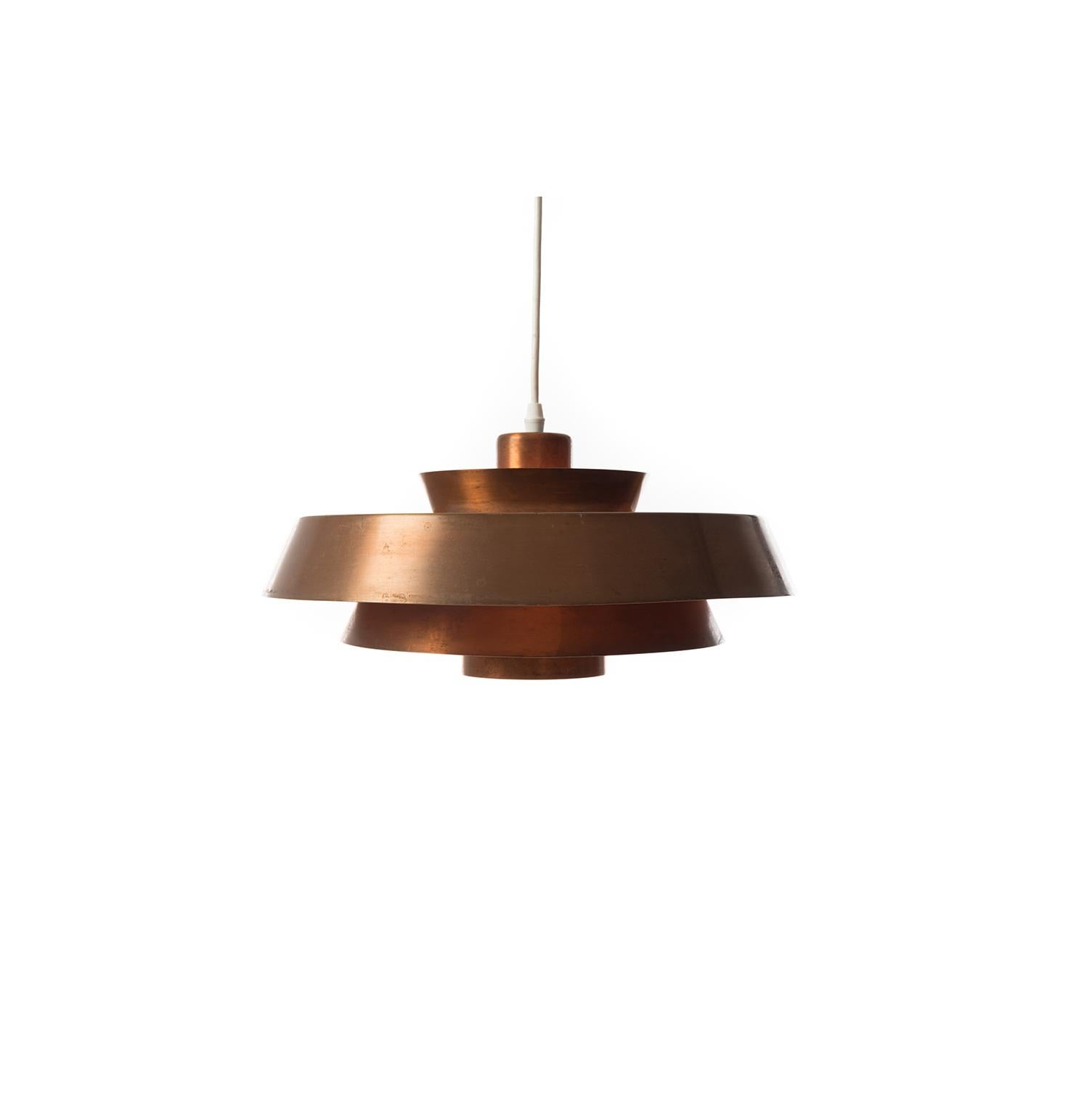 Scandinavian Modern Copper Nova Pendant Light In Excellent Condition In Minneapolis, MN