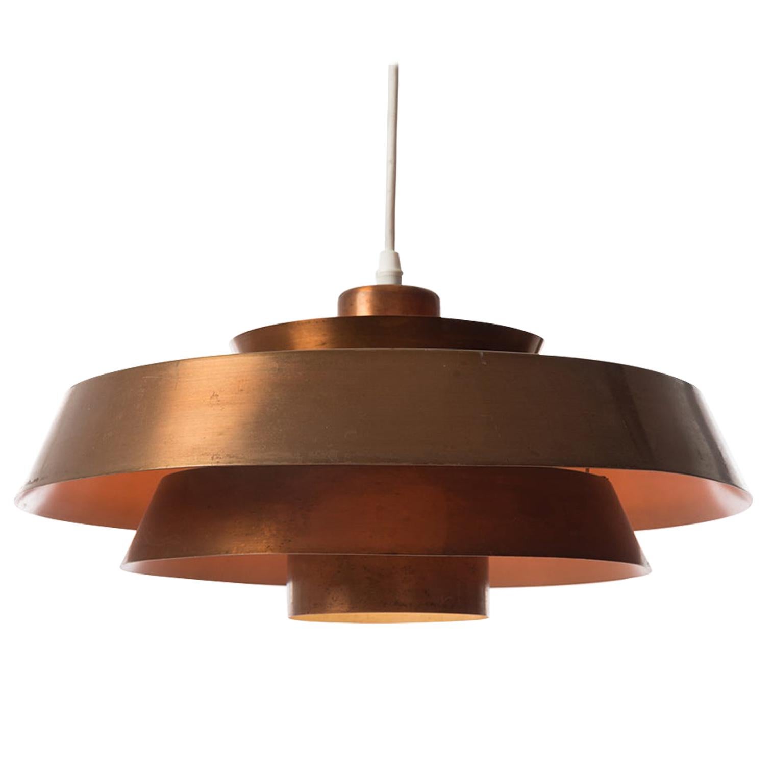 Scandinavian Modern Copper Nova Pendant Light