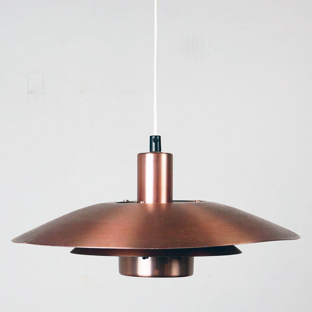 Lacquered Scandinavian Modern Copper Pendant Lamp by Jeka Denmark