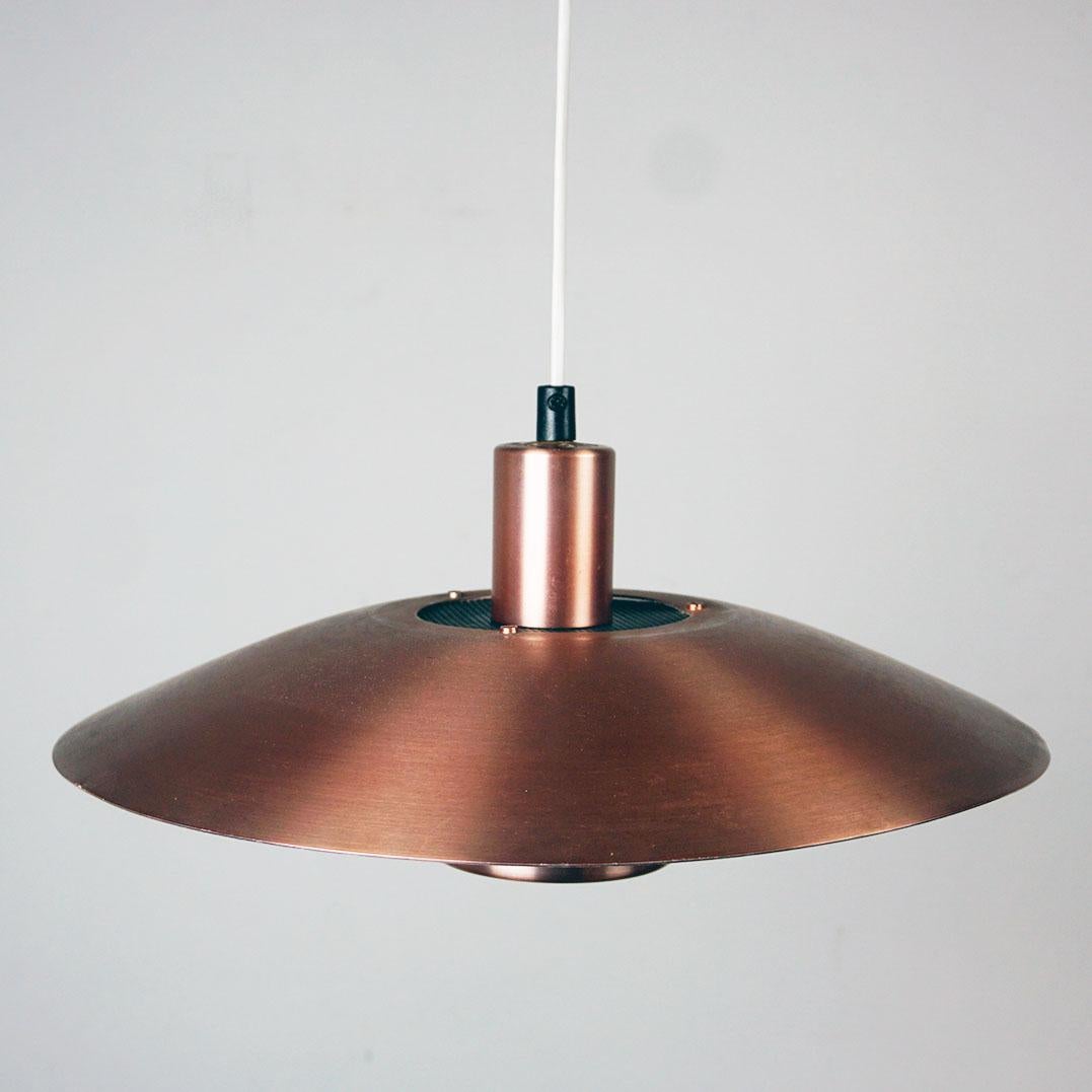 Scandinavian Modern Copper Pendant Lamp by Jeka Denmark In Good Condition In Vienna, AT