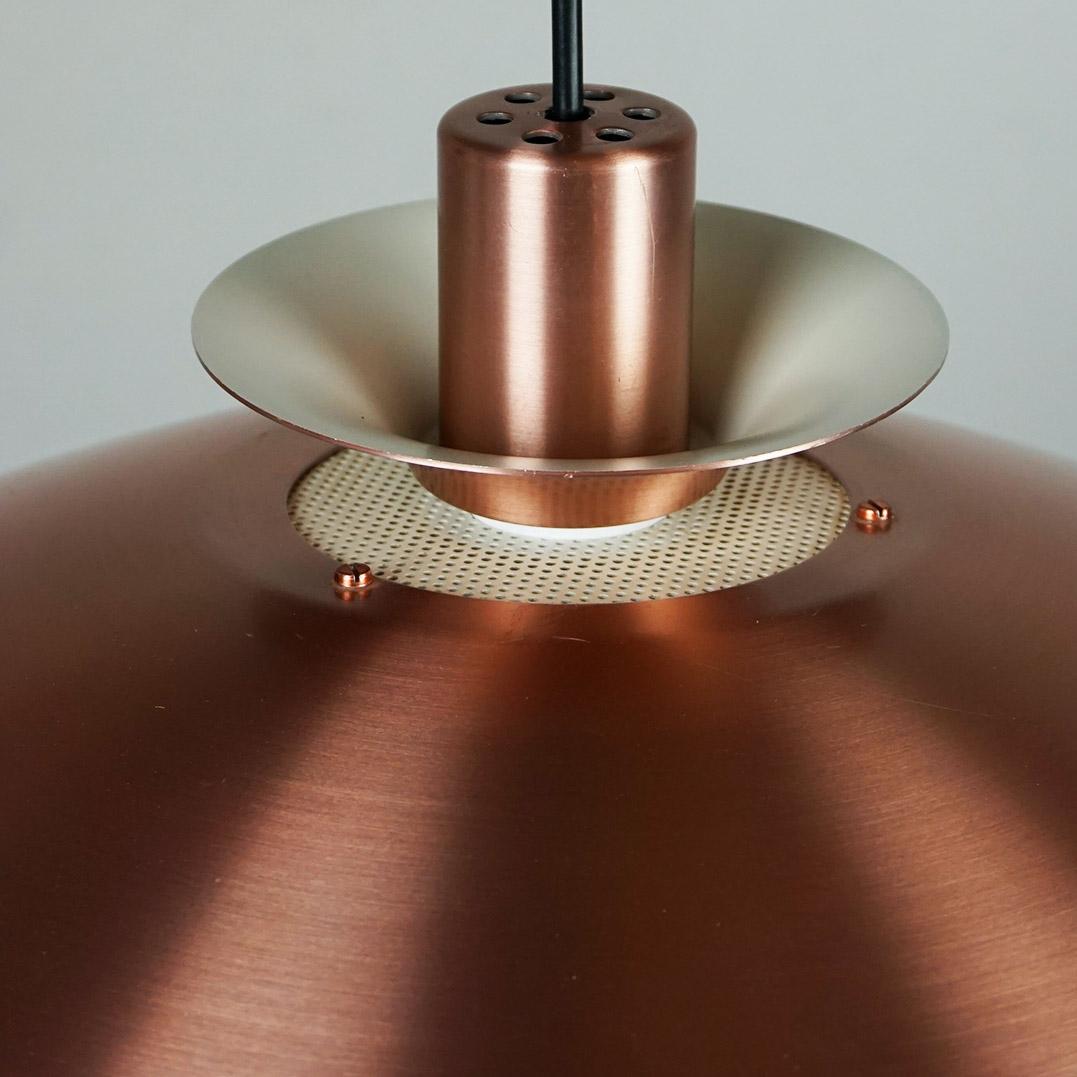 Scandinavian Modern Copper Pendant Lamp by Jeka Denmark In Good Condition For Sale In Vienna, AT