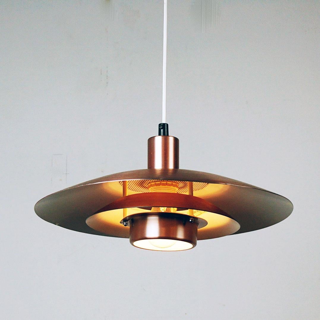 Late 20th Century Scandinavian Modern Copper Pendant Lamp by Jeka Denmark