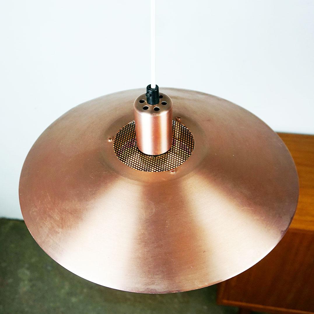 Metal Scandinavian Modern Copper Pendant Lamp by Jeka Denmark