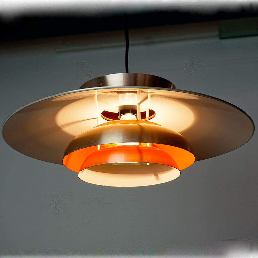 Scandinavian Modern Copper Pendant Lamp Denmark 4