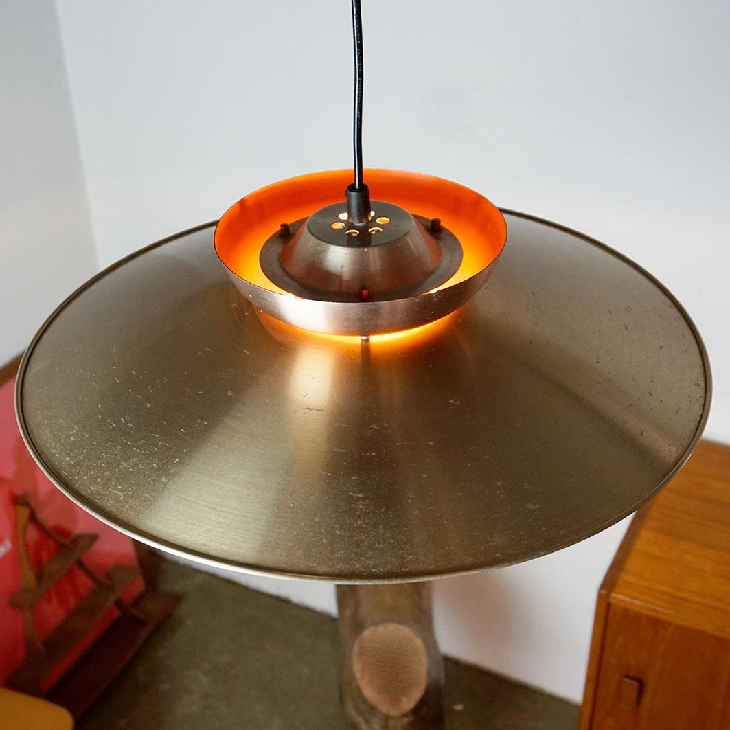 Lacquered Scandinavian Modern Copper Pendant Lamp Denmark