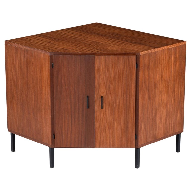 Scandinavian Modern Corner Media or TV Stand For Sale at 1stDibs