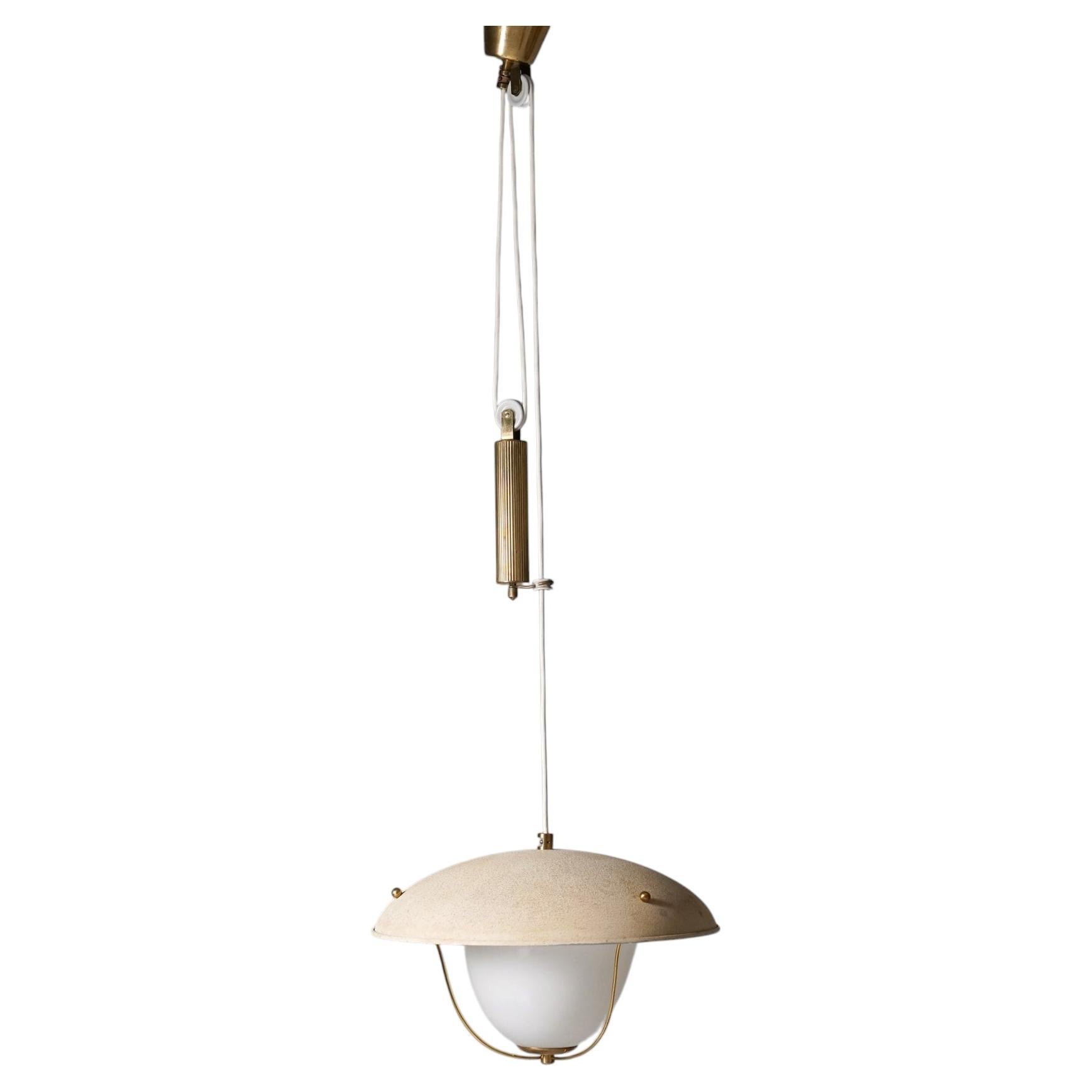 Scandinavian Modern Counterweight Pendant, Attr. Gunilla Jung, 1940s