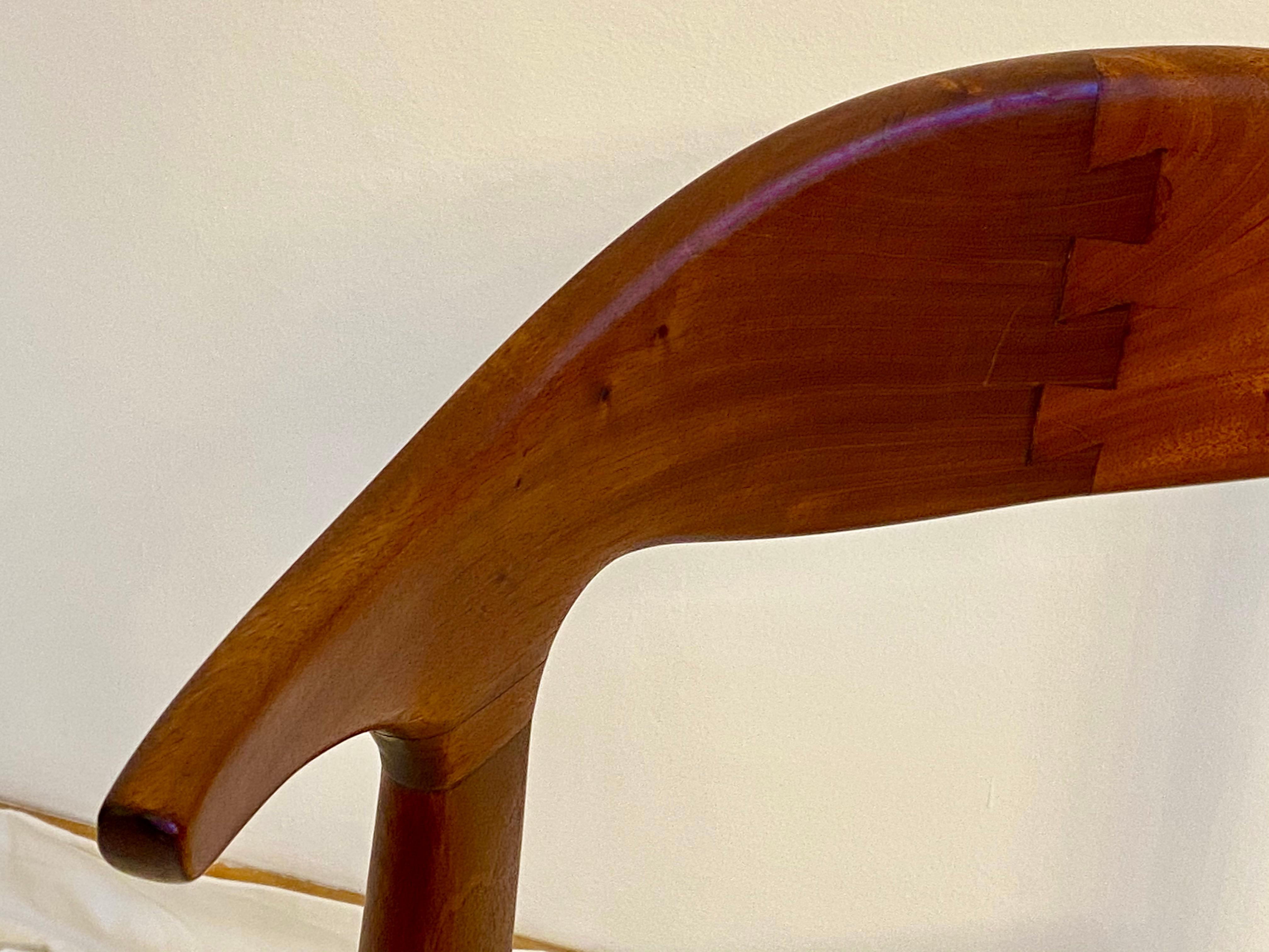 Scandinavian Modern Cow Horn Chair Attributed to Hans Wegner For Sale 4