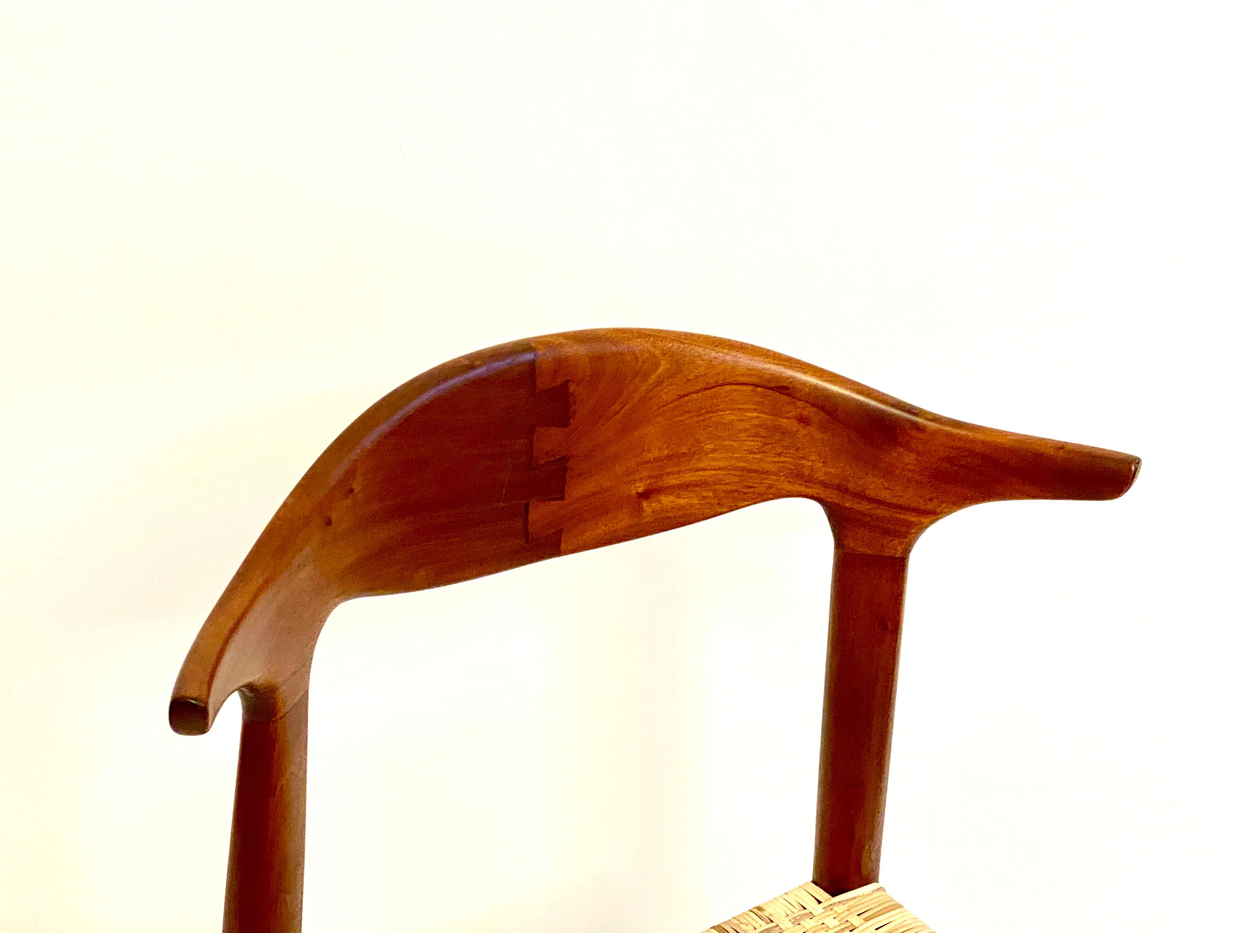 Scandinavian Modern Cow Horn Chair Attributed to Hans Wegner For Sale 5