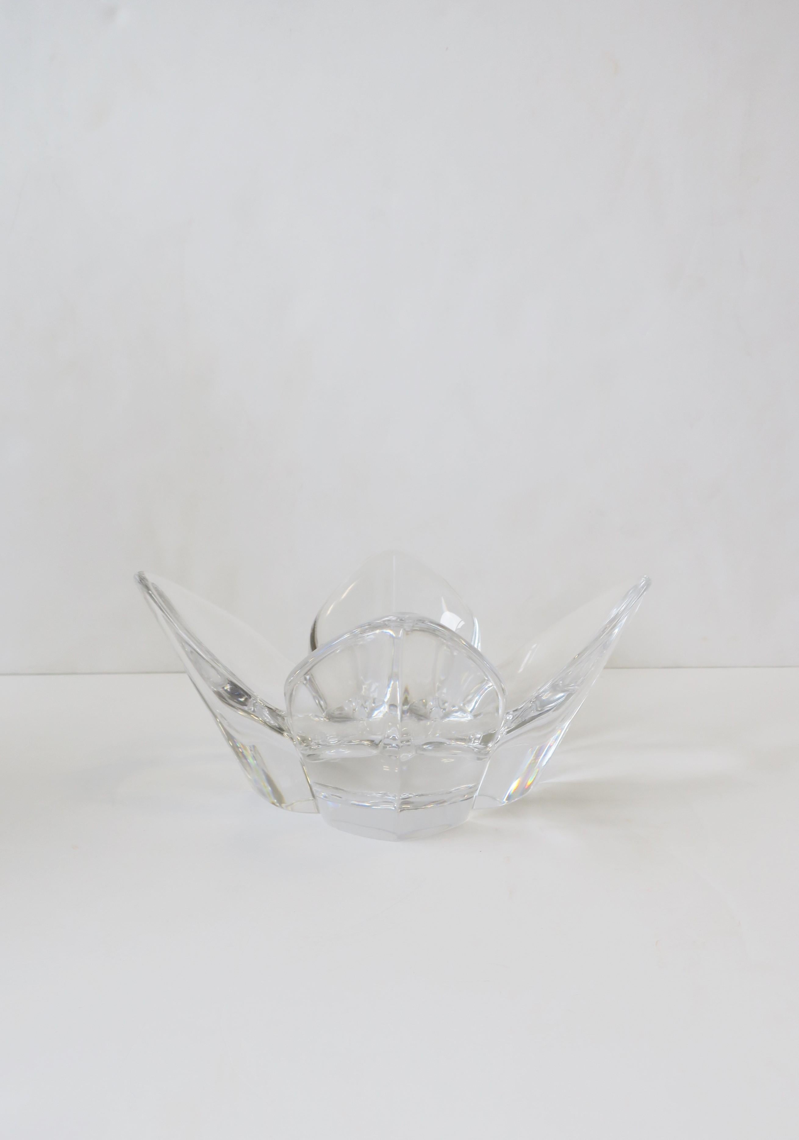 Cuenco de loto de cristal moderno escandinavo del diseñador Lars Hellsten 6
