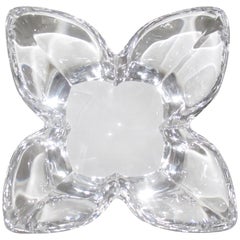 Scandinavian Modern Crystal Lotus Bowl by Designer Lars Hellsten